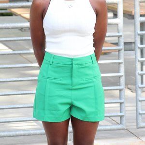 Kelly Green Trouser Shorts